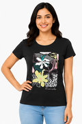 Women's Graphic Print Round Neck T-Shirt