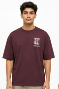 Men's Oversized Graphic Print Round Neck T-Shirt