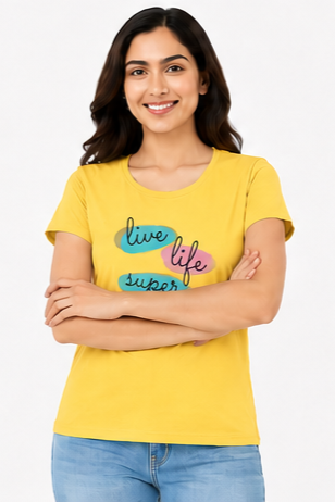 Women's Graphic Print Round Neck T-Shirt