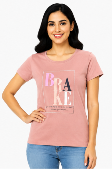 Women's Graphic Print Round Neck T-Shirt9 ( L, 2XL)