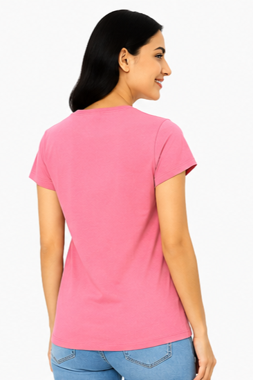 Women's Graphic Print Round Neck T-Shirt  ( L, XXL)