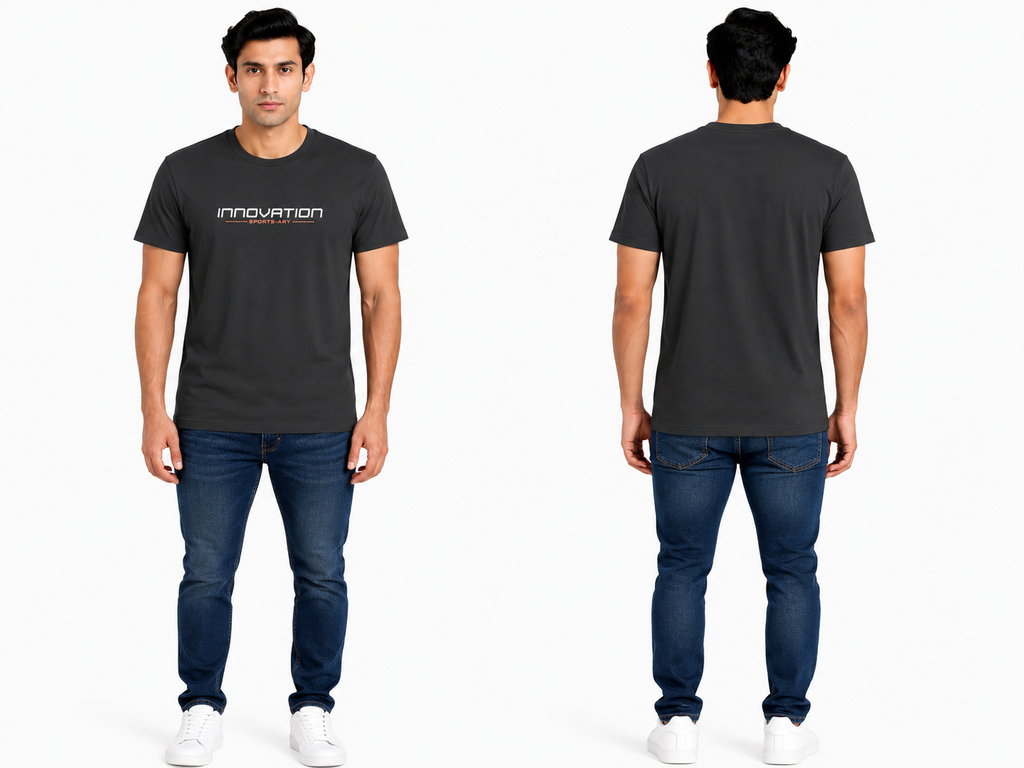 Casual Round Neck Printed T-Shirt for Men