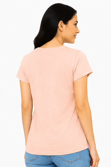 Women's Graphic Print Round Neck T-Shirt  XL