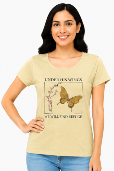 Women's Graphic Print Round Neck T-Shirt  XL