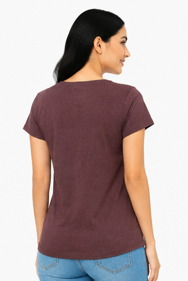 Women's Graphic Print Round Neck T-Shirt  XL